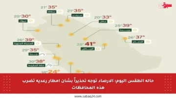 حالة الطقس اليوم: الأرصاد توجه تحذيراً بشأن أمطار رعدية تضرب هذه المحافظات